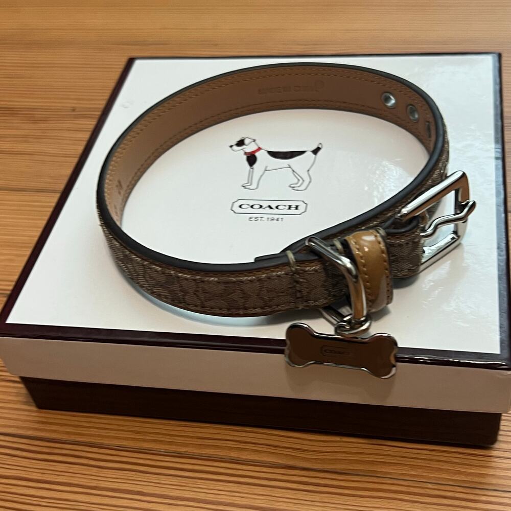 NEW Coach Dog Collar and Leash Small